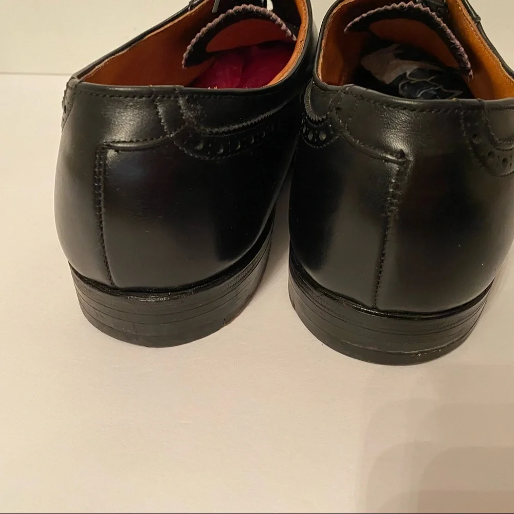 ALDEN MENS SHOES OXFORD LACE UP BLACK LEATHER SIZE 10.5 2E WIDE USA With Duster